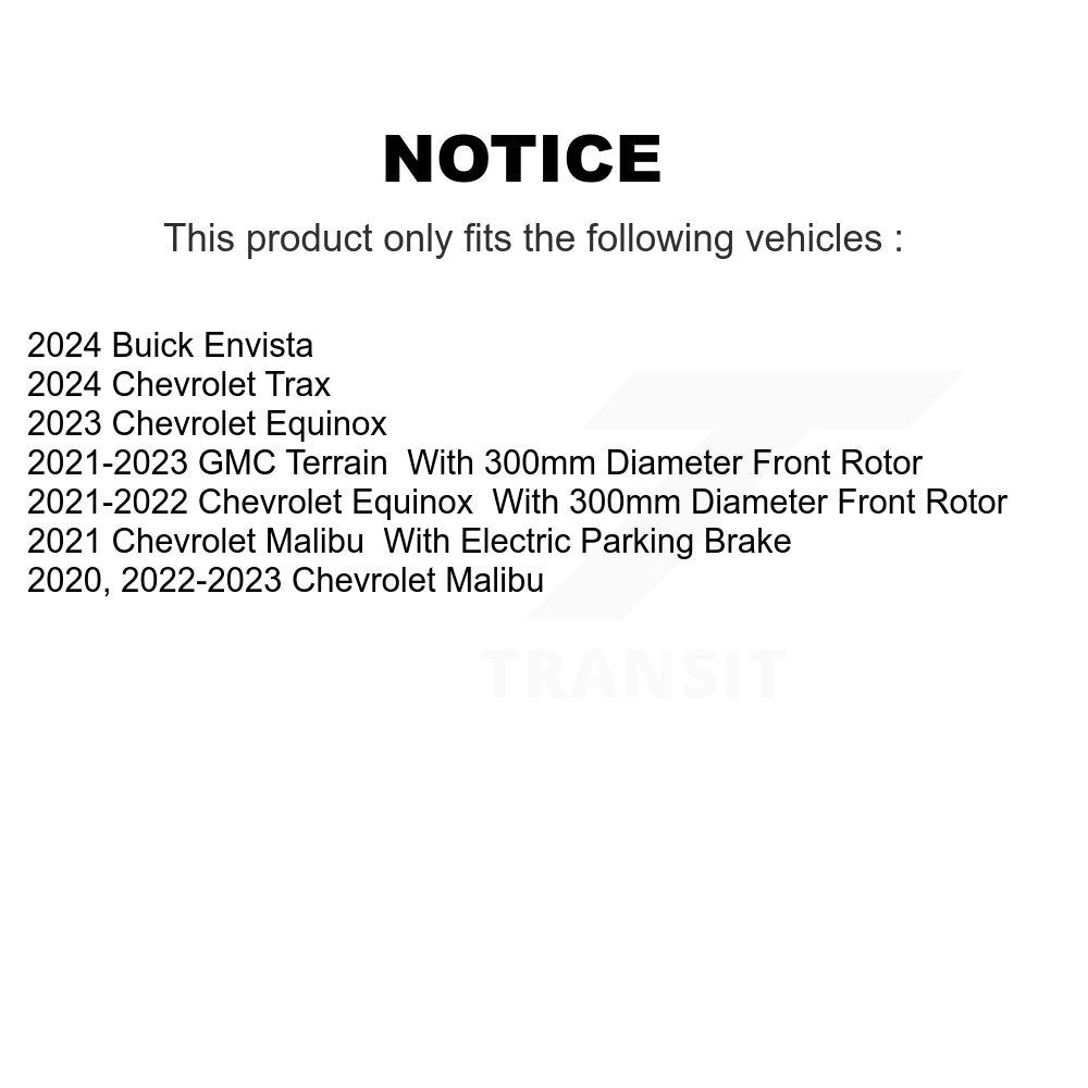 Kit de plaquettes en céramique pour Rotor de frein à fente avant percée, pour Chevrolet GMC Terrain Equino