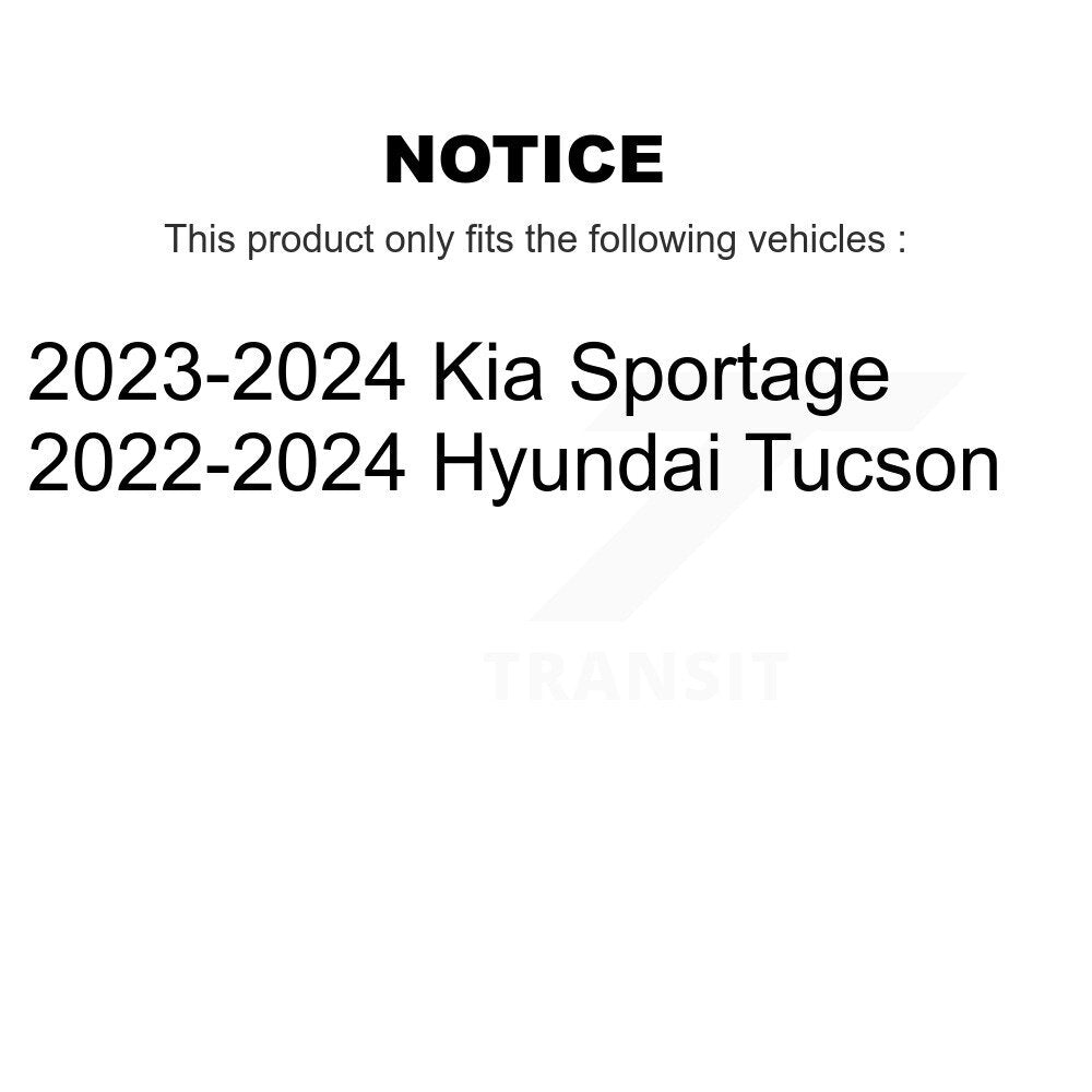 Kit de plaquettes de frein en céramique, Rotors de frein à disque à fente avant et arrière pour Hyundai Tucson Ki