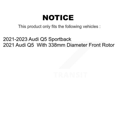 Kit de Rotor de frein à disque et de plaquettes en céramique, fente avant et arrière percée, pour Audi Q5 Sportbac