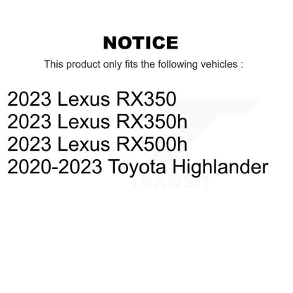 Kit de plaquettes de frein en céramique, Rotors de frein à fente arrière percés pour Toyota Highlander Lexus RX35