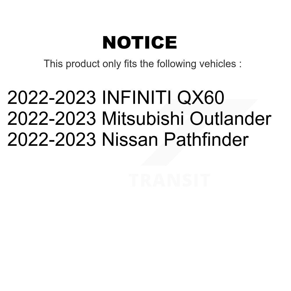 Kit de plaquettes en céramique pour Rotor de frein, fente de perçage arrière, pour Mitsubishi Outlander Nissan QX6