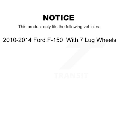 Rotors de frein à disque à fente percée avec revêtement avant, Kit de plaquettes semi-métalliques pour Ford F-15