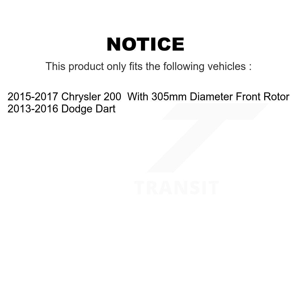 Kit de plaquettes semi-métalliques de Rotor de frein à fente avant percée pour Chrysler 200 Dodge Dar