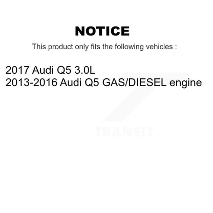 Kit de plaquettes semi-métalliques de rotors de frein à disque fendus percés à revêtement avant pour Audi Q