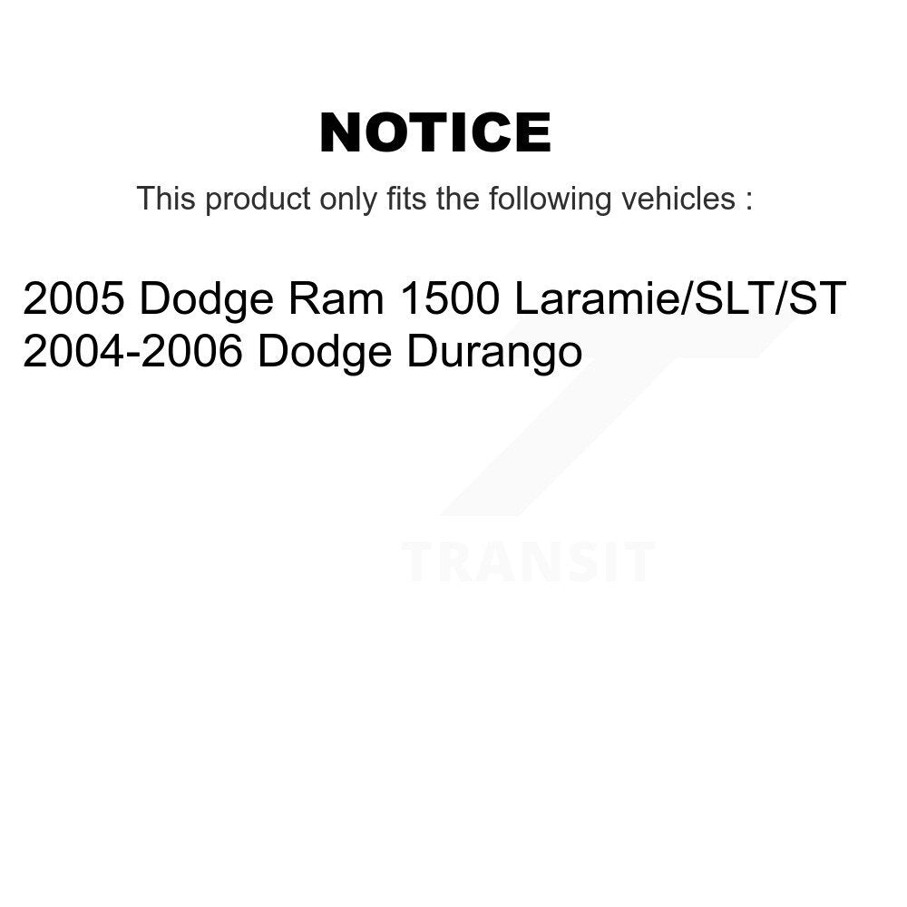 Rotors de frein à disque à fente avant et arrière, Kit de plaquettes semi-métalliques pour Dodge Ram 150