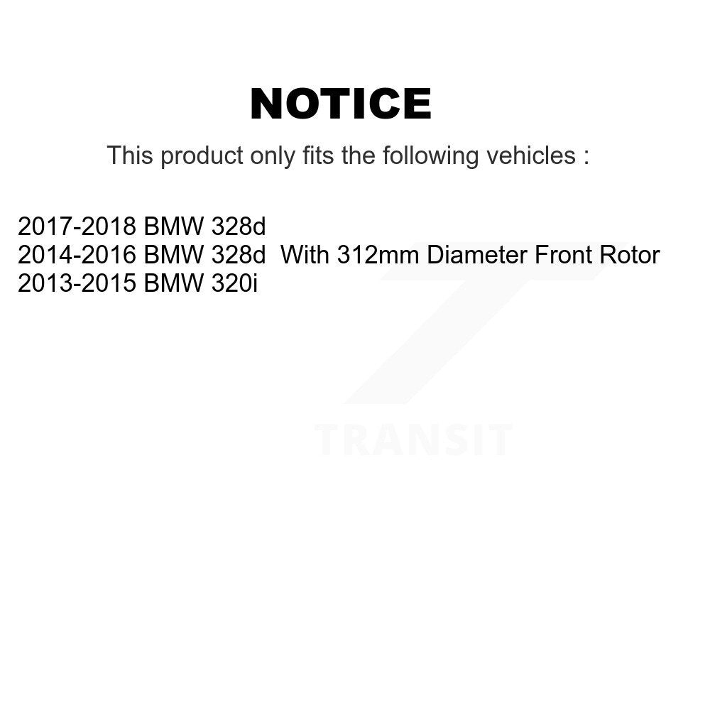 Kit de plaquettes semi-métalliques de Rotor de frein à disque à fente avant et arrière pour BMW 320i 328