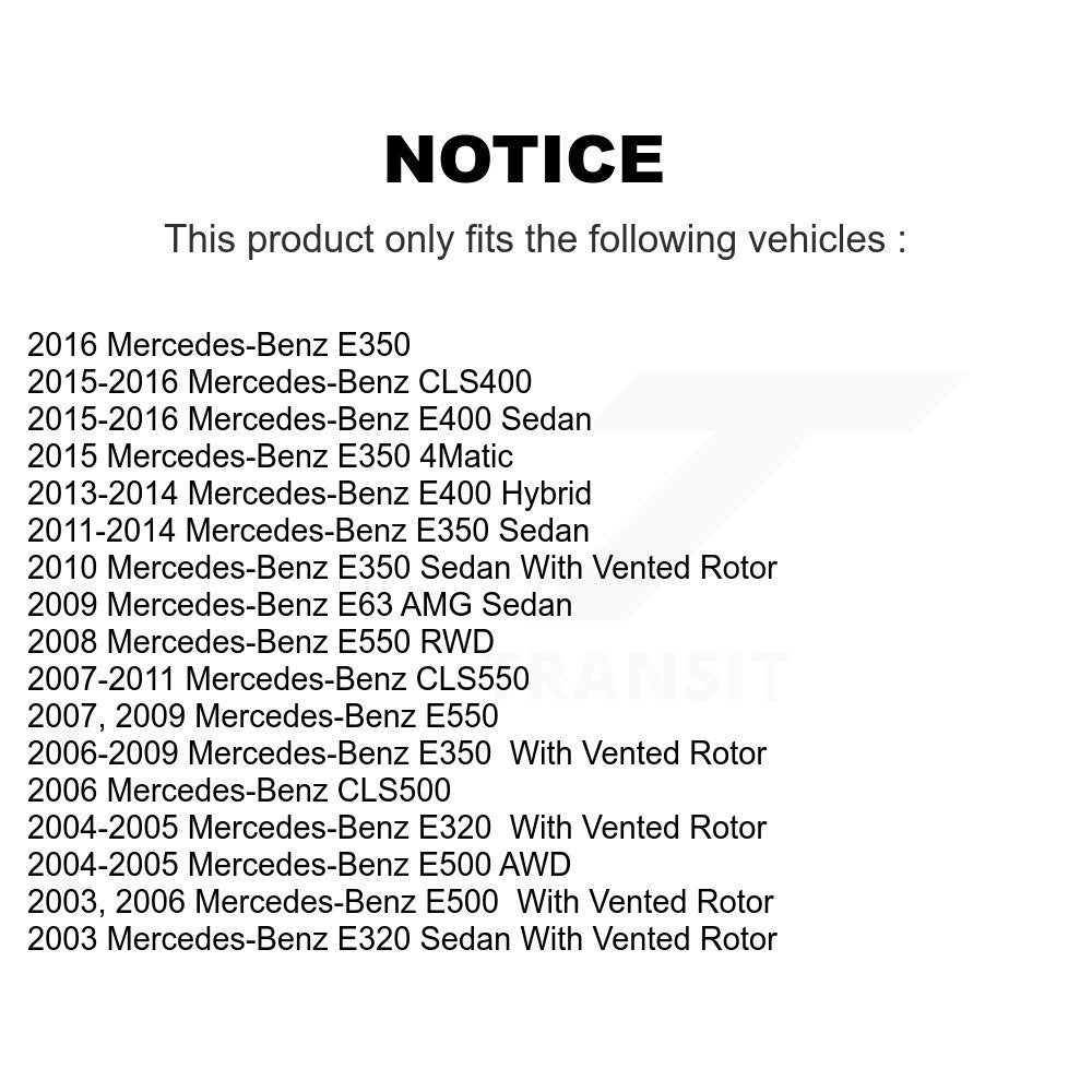 Kit de plaquettes de frein semi-métalliques pour rotors de frein à fente arrière percés pour Mercedes-Benz E350 E40