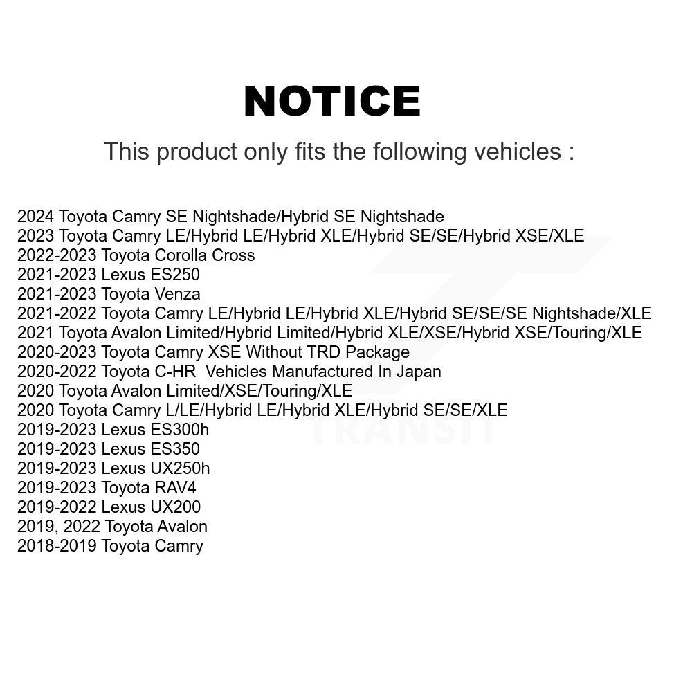 Kit de plaquettes semi-métalliques de Rotor de frein de fente de forage avant pour Toyota RAV4 Camry Coroll