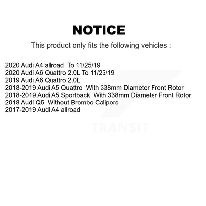 Kit de plaquettes semi-métalliques de Rotor de frein de fente de forage avant et arrière pour Audi Q5 A5 Sportbac