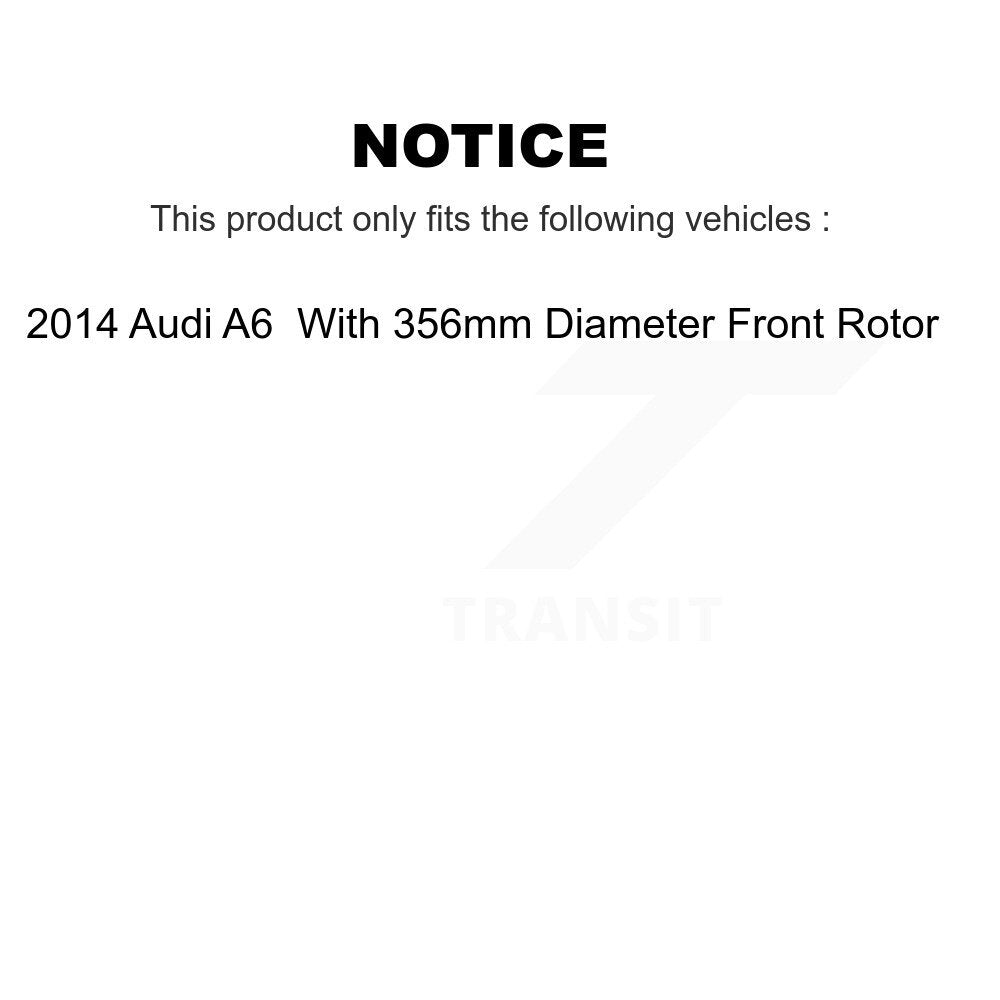 Kit de plaquettes semi-métalliques de rotors de frein à disque fendus percés à revêtement avant pour Audi A