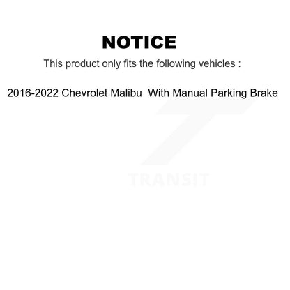 Kit de plaquettes semi-métalliques pour Rotor de frein à disque, fente de perçage pour manteau arrière, pour Chevrolet Malib