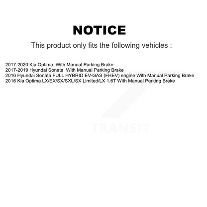Rotors de frein à fente arrière, Kit de plaquettes semi-métalliques pour Hyundai Sonata Kia Optim
