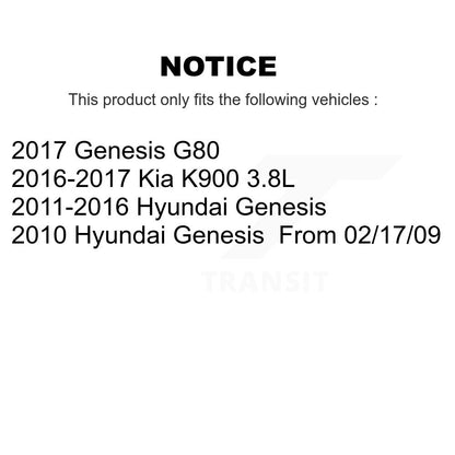 Rotors de frein à fente arrière percés, Kit de plaquettes semi-métalliques pour Hyundai Genesis G80 Ki