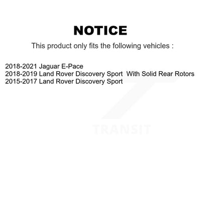 Kit de plaquettes semi-métalliques de Rotor de frein de fente de forage arrière pour Land Rover Discovery Spor