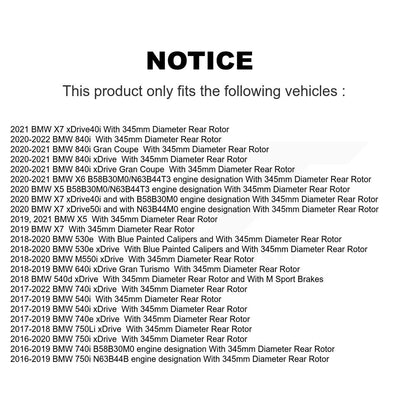 Kit de plaquettes semi-métalliques de Rotor de frein à fente arrière percée, pour BMW X5 X7 540i xDrive X