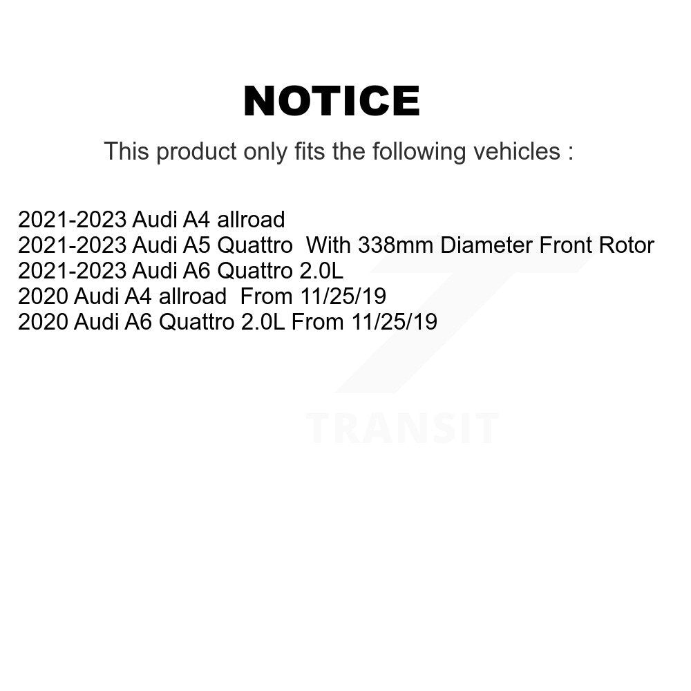 Kit de plaquettes semi-métalliques de Rotor de frein de fente de forage avant et arrière pour Audi A5 Sportback A