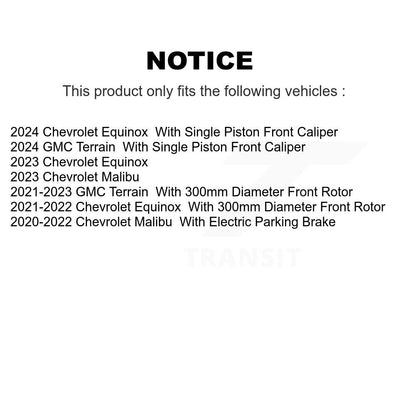 Kit de plaquettes semi-métalliques de Rotor de frein de fente de forage avant et arrière pour Chevrolet GMC Malib