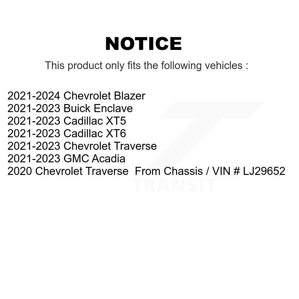 Kit de plaquettes semi-métalliques de Rotors de frein de fente de forage arrière pour Chevrolet Traverse Blaze