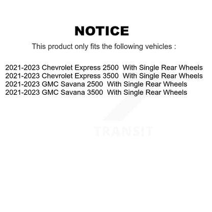 Rotors de frein à fente arrière, Kit de plaquettes semi-métalliques pour GMC Chevrolet Savana 250