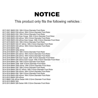 Kit de plaquettes semi-métalliques de Rotor de frein de fente de forage avant pour BMW 328i xDrive 330i 320