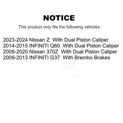 Kit de plaquettes semi-métalliques de Rotor de frein de fente de forage arrière pour INFINITI G37 Nissan 370Z