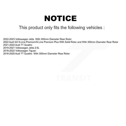 Kit de plaquettes semi-métalliques de Rotor de frein de fente de forage arrière pour Volkswagen Tiguan Jetta Q