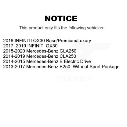 Kit de plaquettes semi-métalliques de Rotor de frein de fente de forage avant pour Mercedes-Benz GLA250 B25