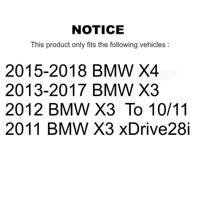 Kit de plaquettes semi-métalliques de Rotor de frein à disque fendu percé à revêtement arrière pour BMW X3 X