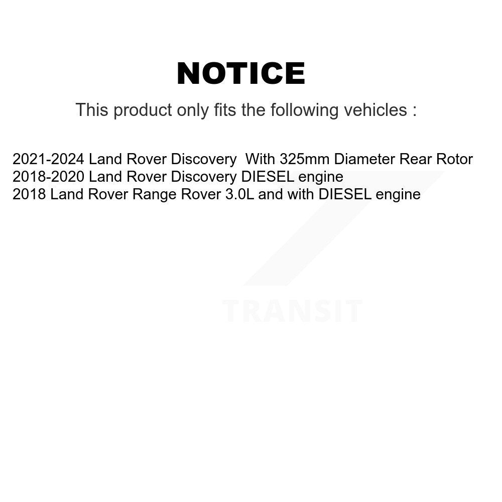 Kit de plaquettes semi-métalliques de Rotor de frein de fente de forage arrière pour Land Rover Discovery Rang
