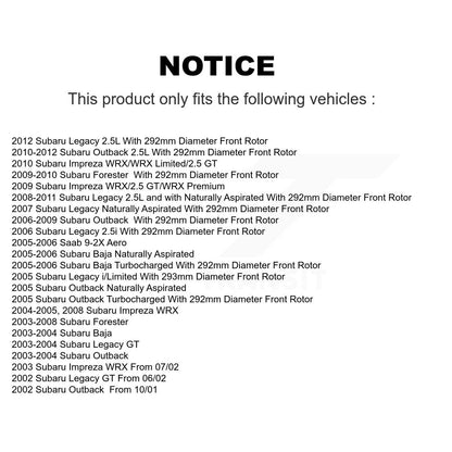 Kit de plaquettes en céramique pour Rotor de frein, fente de perçage avant, pour Subaru Outback Forester Imprez