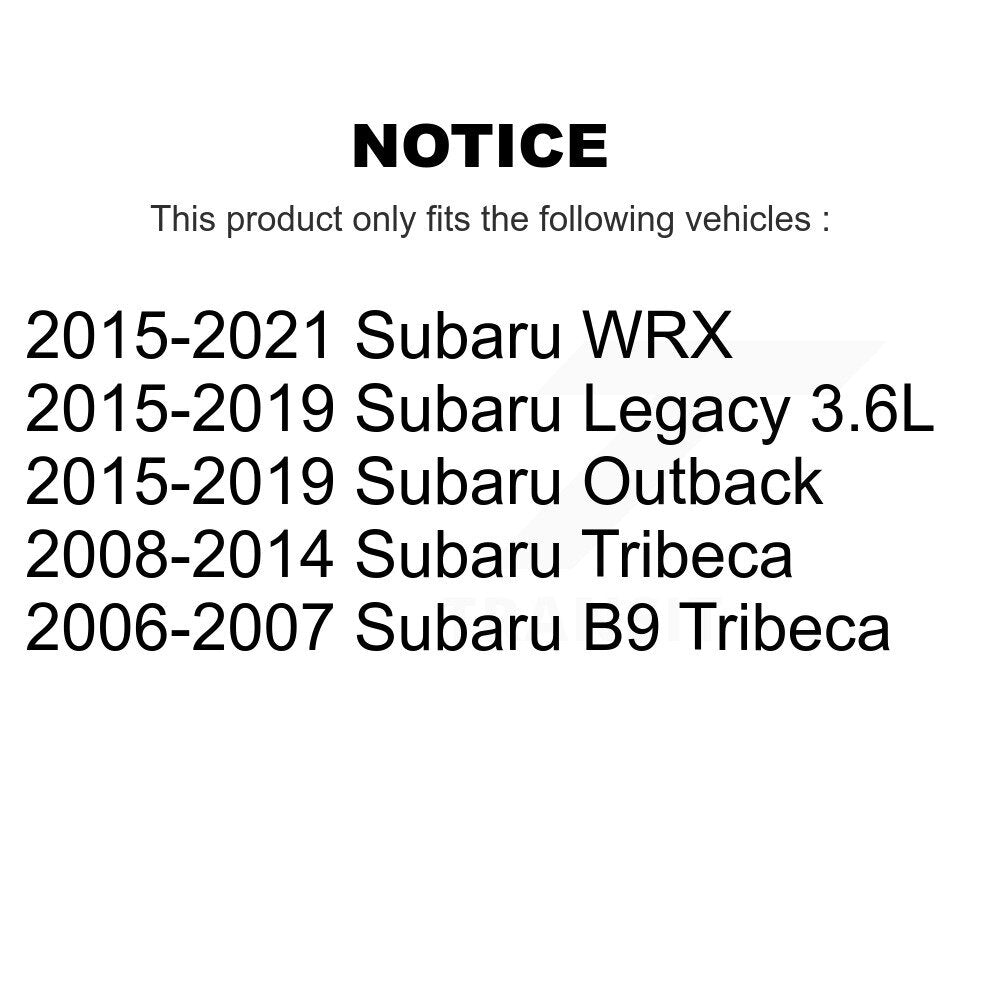 Kit de plaquettes de frein en céramique, Rotors de frein à fente avant percés pour Subaru Outback WRX Legacy B
