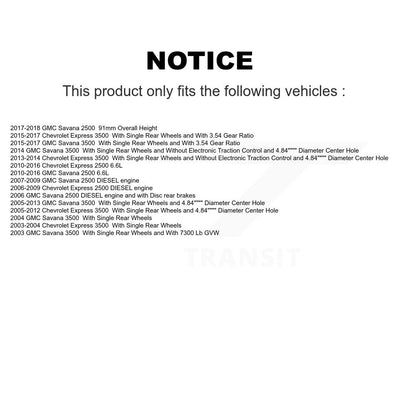 Kit de plaquettes en céramique pour Rotor de frein à fente arrière, pour GMC Chevrolet Savana 2500 350