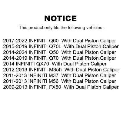 Kit de plaquettes en céramique pour Rotor de frein à fente arrière, pour INFINITI Q50 Q60 M37 FX50 QX7