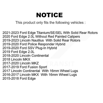 Kit de plaquettes en céramique pour Rotor de frein, fente de perçage arrière, pour Ford Edge Fusion Lincoln MKX MK