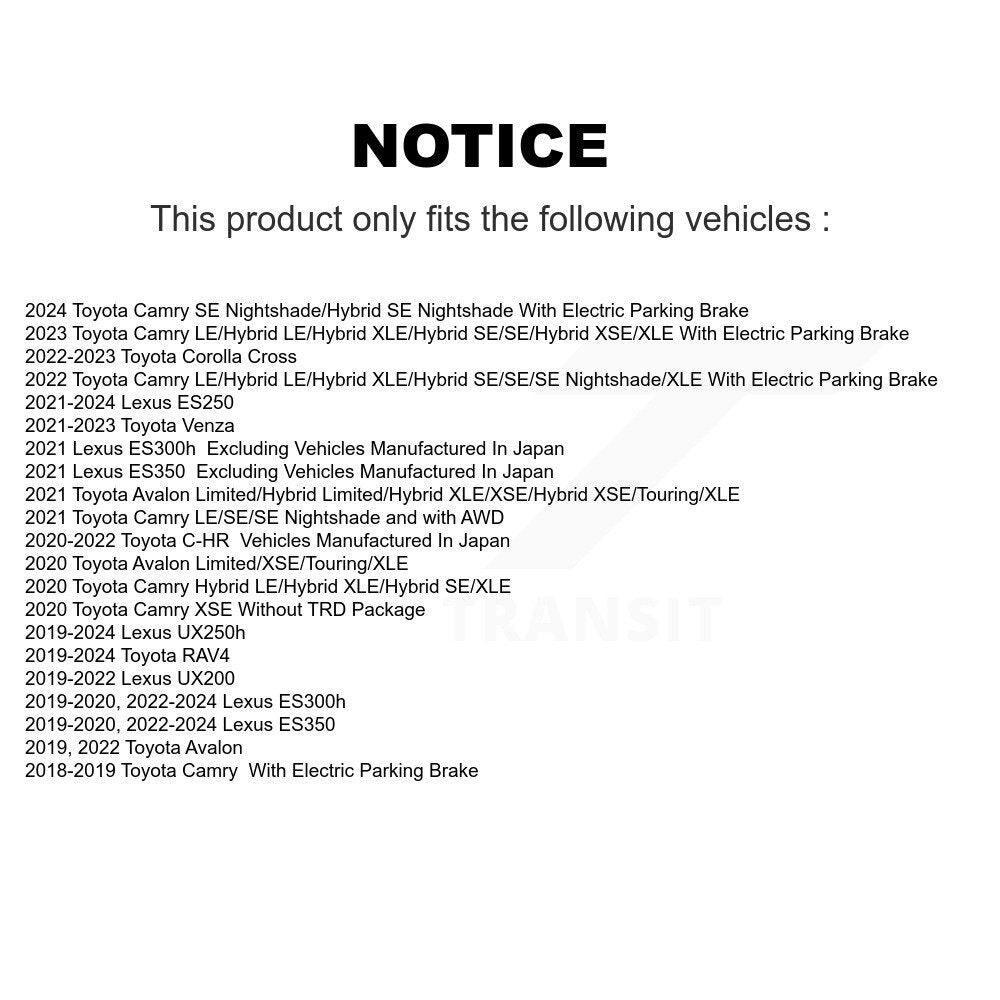 Kit de plaquettes en céramique pour Rotors de frein avant et arrière, pour Toyota RAV4 Camry Coroll