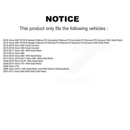 Kit de plaquettes en céramique pour Rotor de frein, fente de perçage arrière, pour Volvo XC70 S60 V60 S80 Cross V7
