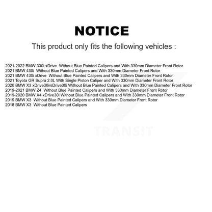 Kit de plaquettes en céramique pour Rotor de frein à fente avant percée, pour BMW X3 330i xDrive X4 Z4 430