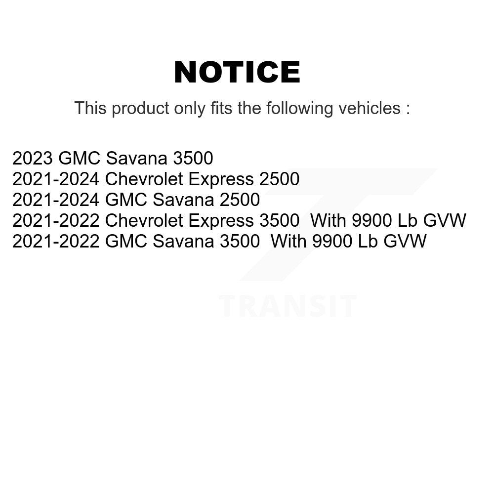 Kit de plaquettes en céramique pour Rotors de frein à fente avant, pour GMC Chevrolet Savana 2500 350