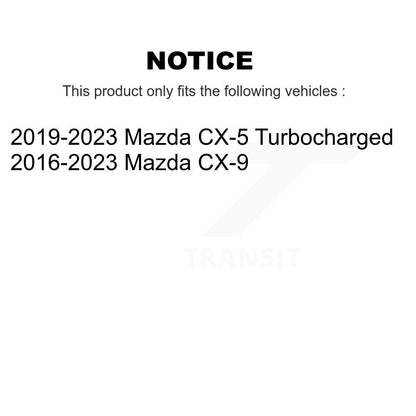 Rotor de frein à disque à fente percée avec revêtement avant et Kit de plaquettes en céramique pour Mazda CX-5 CX-