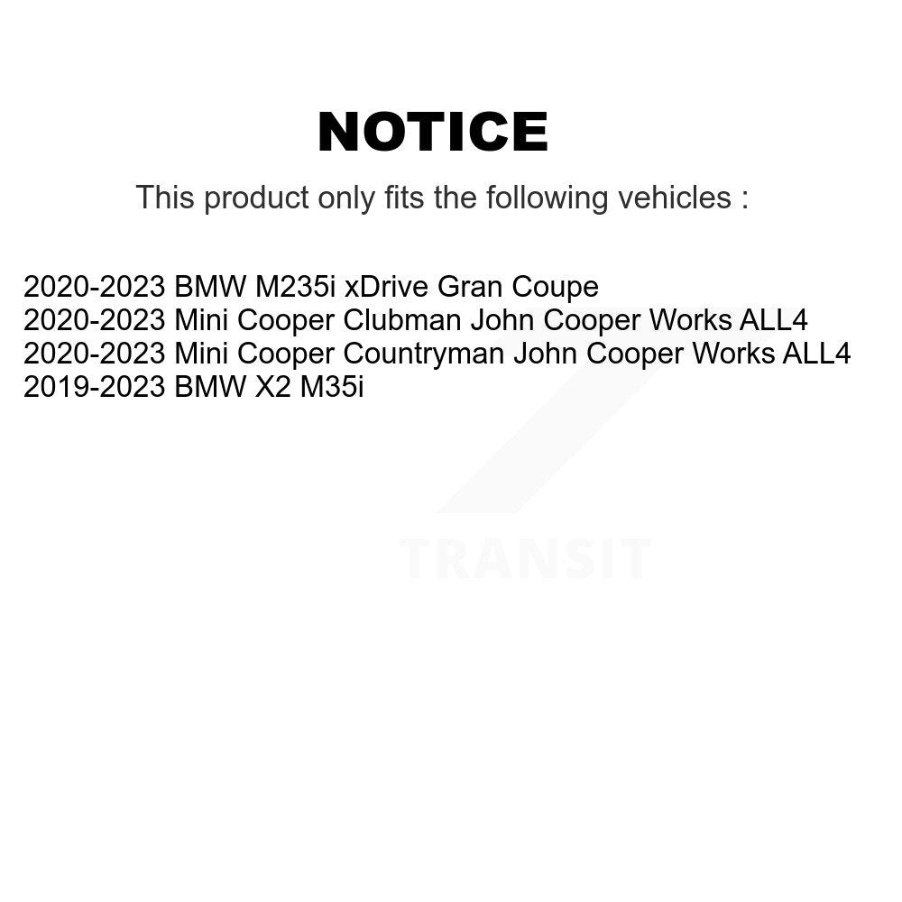 Kit de plaquettes de frein en céramique, Rotors de frein à fente arrière percés pour Mini Cooper Countryman BMW X