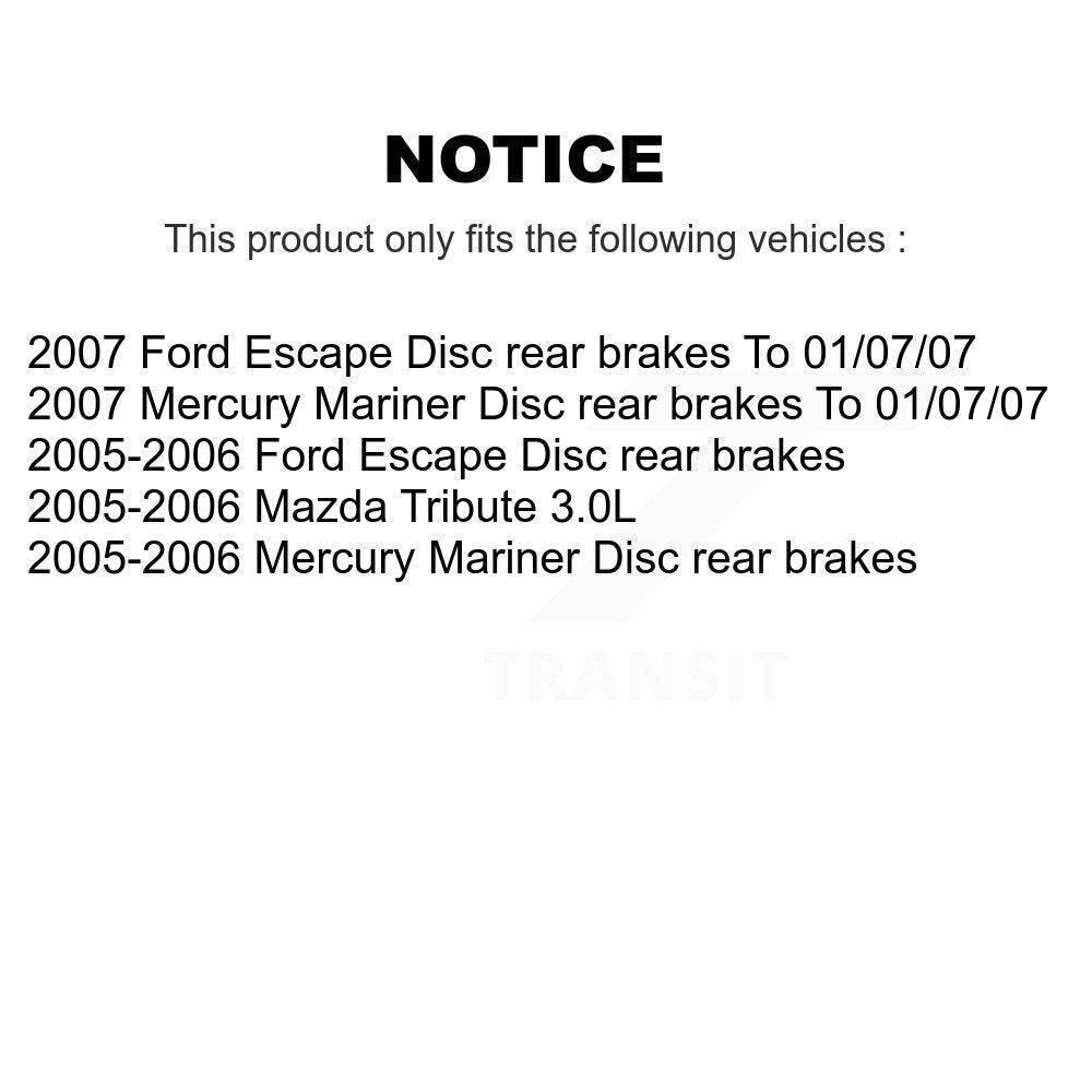 Kit de plaquettes de frein semi-métalliques avant et arrière, pour Ford Escape Mazda Tribut