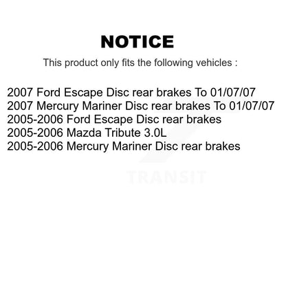 Kit de plaquettes de frein semi-métalliques avant et arrière, pour Ford Escape Mazda Tribut