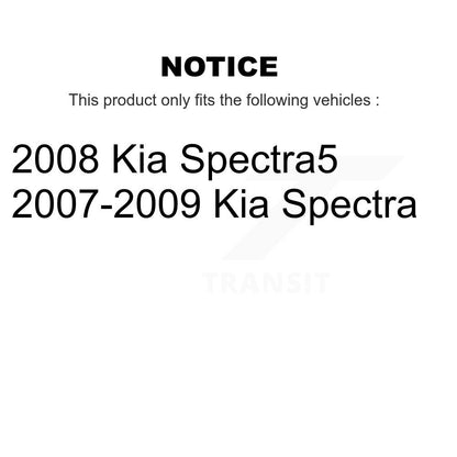 Kit de plaquettes de frein et chaussures de tambour semi-métalliques avant et arrière, pour Kia Spectr 2007 – 2009