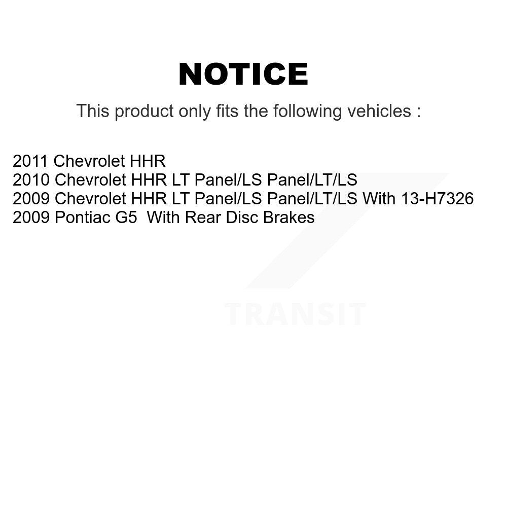 Kit de plaquettes de frein semi-métalliques avant et arrière, pour Pontiac G5 Chevrolet HH