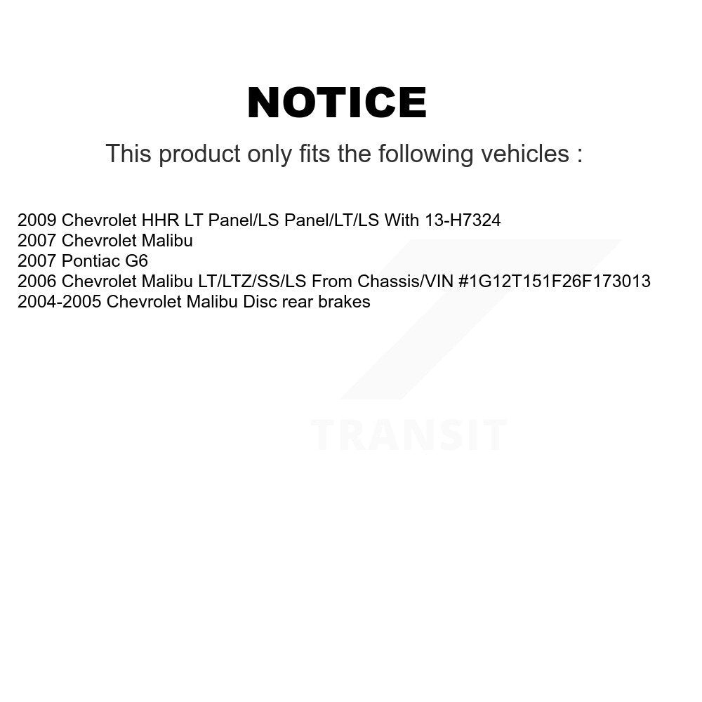 Kit de plaquettes de frein semi-métalliques avant et arrière, pour Chevrolet Malibu Pontia