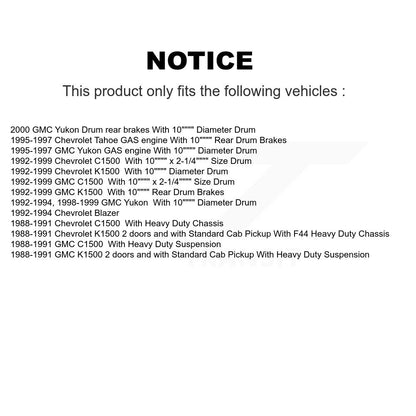 Kit de plaquettes de frein semi-métalliques avant et arrière, pour Chevrolet K1500 GMC C150