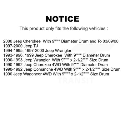 Kit de plaquettes de frein semi-métalliques avant et arrière, pour Jeep Wrangler Cheroke