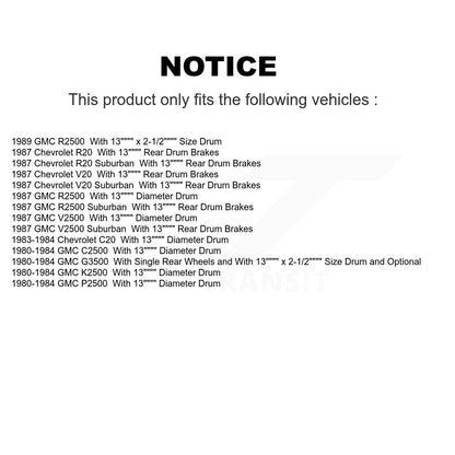 Kit de plaquettes de frein semi-métalliques avant et arrière, pour GMC G3500 K2500 C2500 C2