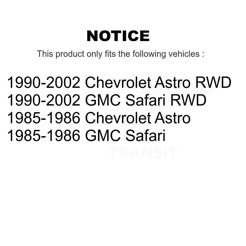 Kit de plaquettes de frein semi-métalliques avant et arrière, pour Chevrolet Astro GMC Safar