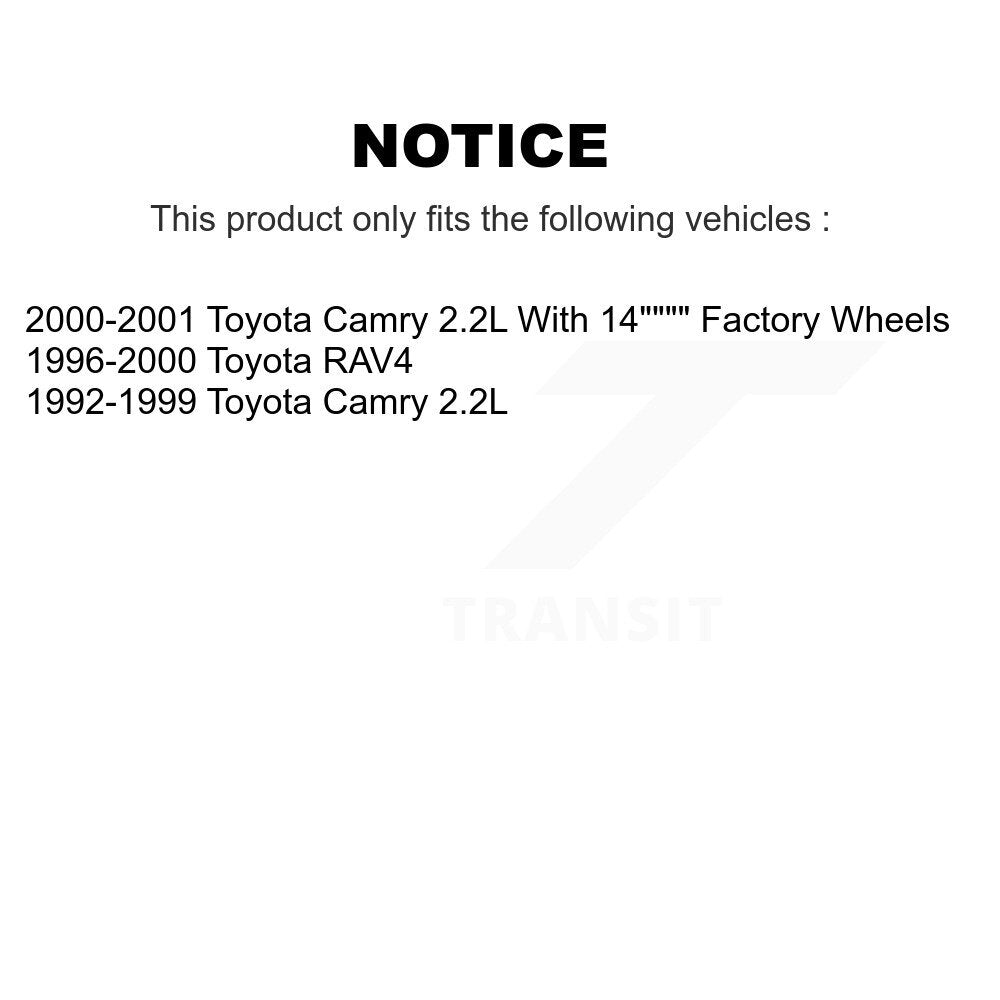 Kit de plaquettes de frein et chaussures de tambour semi-métalliques avant et arrière, pour Toyota Camry RAV4